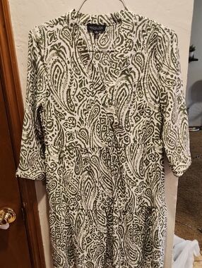 Rachel Zoe Olive Paisley Tiered Midi Dress